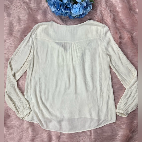 Ivory Blouse w/Embroidery Sz 6, By H&M - Picture 6 of 10